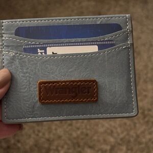 Wrangler Blue Leather Card Holder